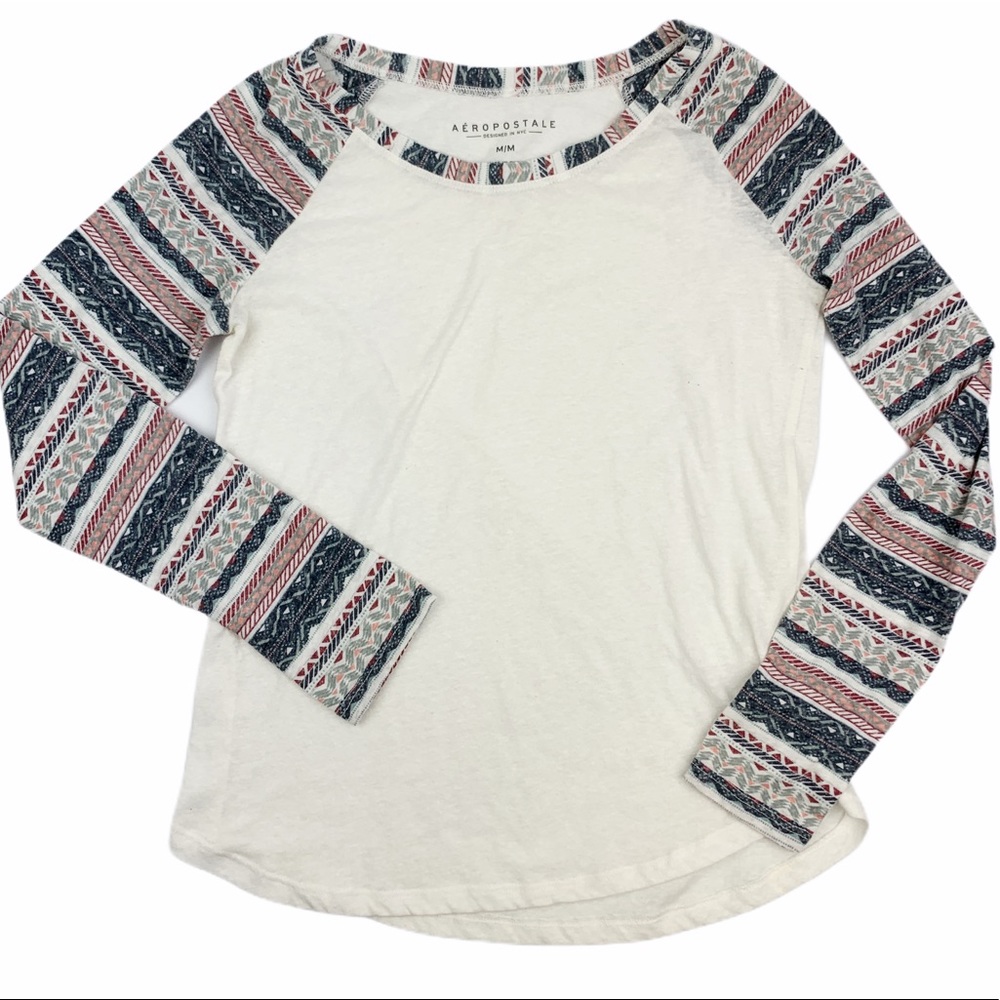 Aeropostale Tribal Print Sleeve Raglan‎